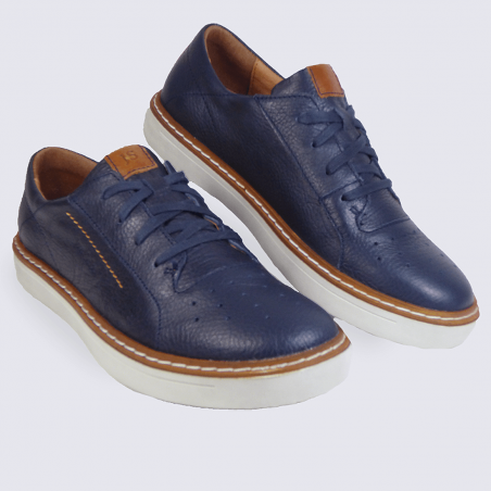 Chaussures été homme Josef Seibel en cuir bleu marine