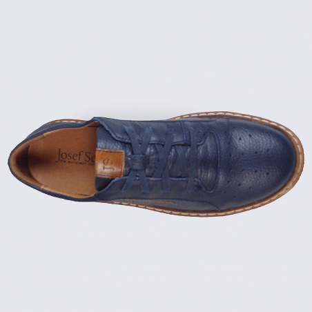 Chaussures été homme Josef Seibel en cuir bleu marine