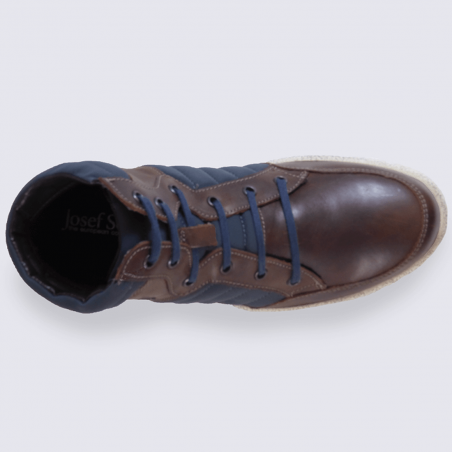Chaussures Josef Seibel, chaussures homme en cuir marron