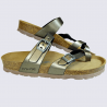 Mules Rohde, nu-pieds tendances femme en cuir métallisé argent Mules Rohde, nu-pieds tendances femme en cuir métallisé argent