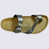 Mules Rohde, nu-pieds tendances femme en cuir métallisé argent Mules Rohde, nu-pieds tendances femme en cuir métallisé argent