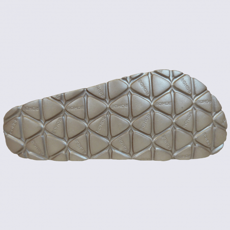 Mules Rohde, nu-pieds tendances femme en cuir métallisé argent Mules Rohde, nu-pieds tendances femme en cuir métallisé argent