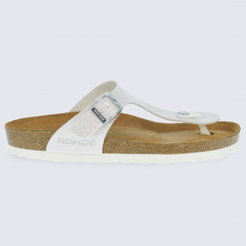 Entre-doigts femme Rohde blanc pailleté