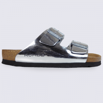 Mules pour femme Rohde en cuir miroir