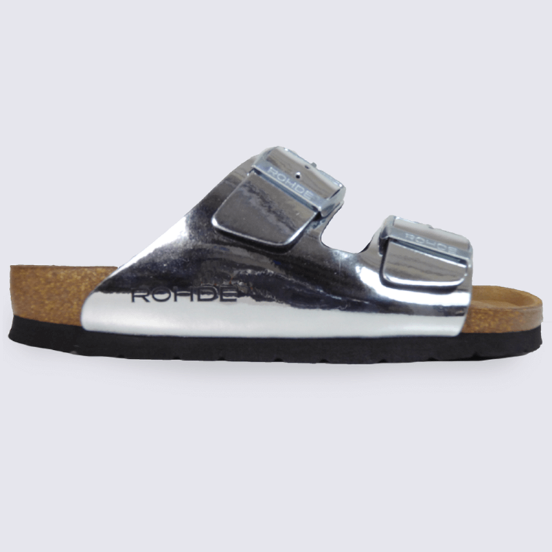 Mules pour femme Rohde en cuir miroir