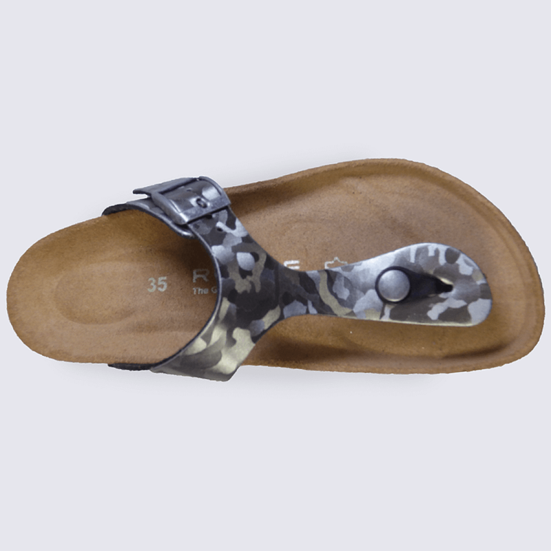 Entre-doigts femme Rohde motif camouflage argenté