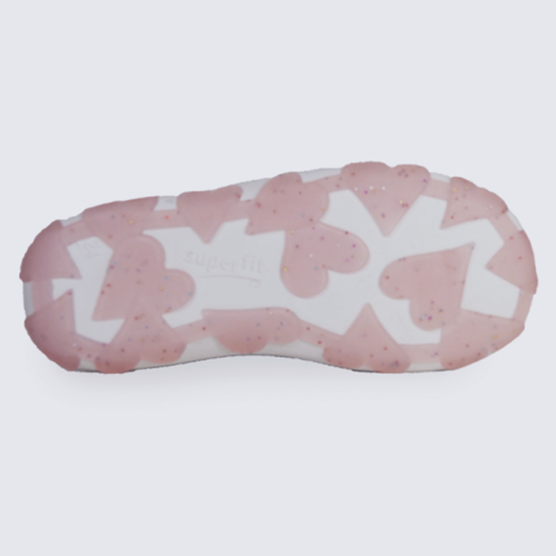 Sandale pour petite fille en cuir Superfit papillon violet