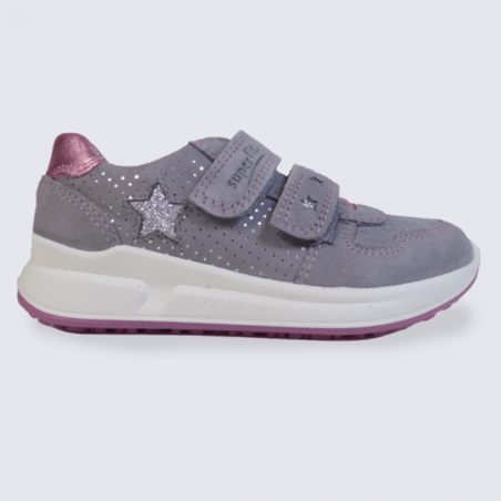 Basket à velcro fille Superfit rose étoile