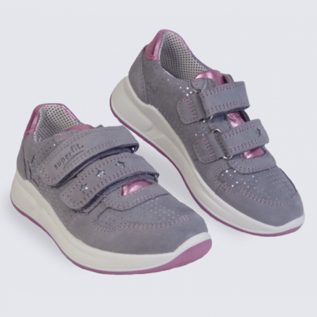 Basket à velcro fille Superfit rose étoile