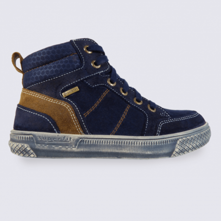 Chaussures à lacets Superfit en cuir bleu