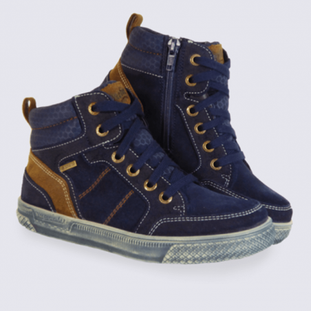 Chaussures à lacets Superfit en cuir bleu Chaussures à lacets Superfit en cuir bleu