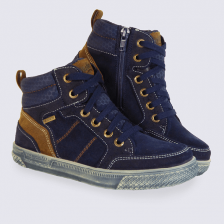 Chaussures à lacets Superfit en cuir bleu