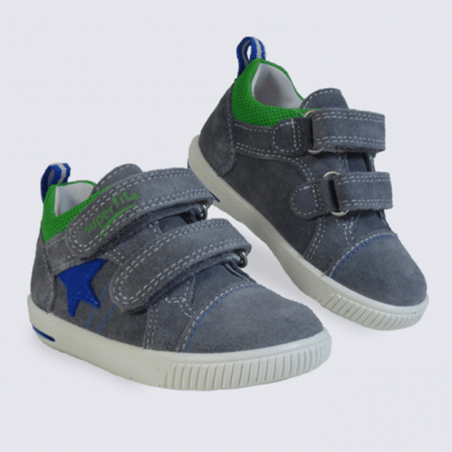 Baskets à velcro bébé garçon Superfit en cuir