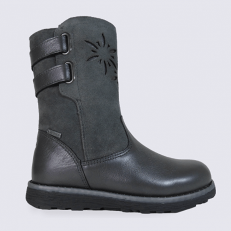 Bottes pour filles Superfit en cuir gris tendance