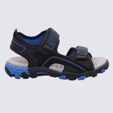 Sandales bleu et noir à scratch Superfit pour garçon