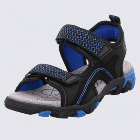 Sandales bleu et noir à scratch Superfit pour garçon