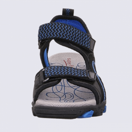 Sandales bleu et noir à scratch Superfit pour garçon