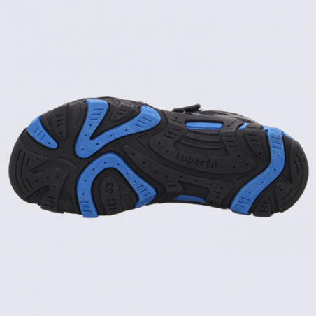 Sandales bleu et noir à scratch Superfit pour garçon