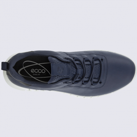 Baskets Ecco, baskets innovantes homme en cuir nubuck bleu