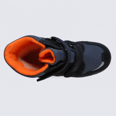 Bottines chaudes Gore-tex garçon Superfit noir et orange