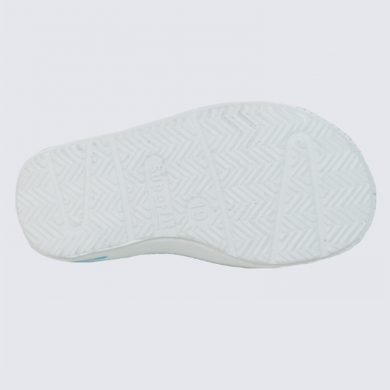 Chaussure à scratch pour bébé Superfit en cuir gris et bleu