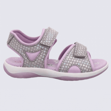 Sandales pour petite fille en cuir Superfit motif étoiles