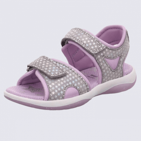 Sandales pour petite fille en cuir Superfit motif étoiles