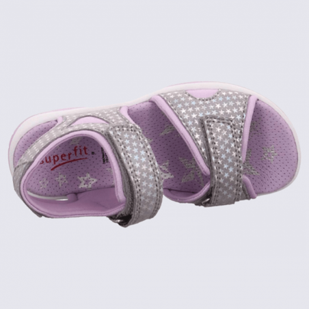 Sandales pour petite fille en cuir Superfit motif étoiles