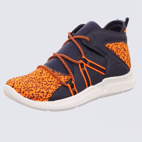 Baskets pour garçon tendance Superfit bleu et orange