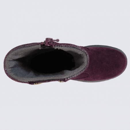 Bottines pour fille Superfit en cuir bordeaux Bottines pour fille Superfit en cuir bordeaux
