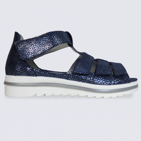 Sandales bleu pour femme Waldlaufer confort et tendance