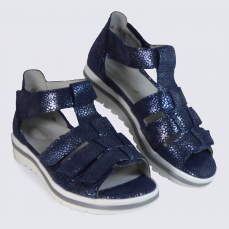 Sandales bleu pour femme Waldlaufer confort et tendance