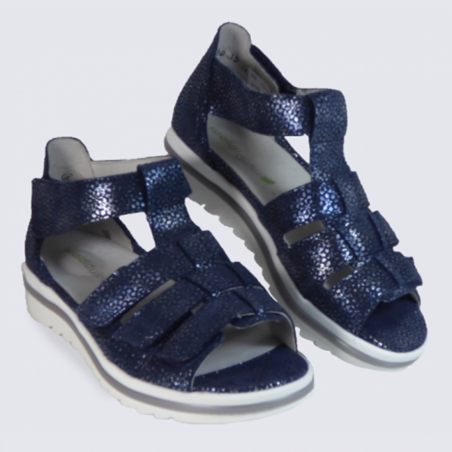 Sandales bleu pour femme Waldlaufer confort et tendance