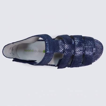 Sandales bleu pour femme Waldlaufer confort et tendance