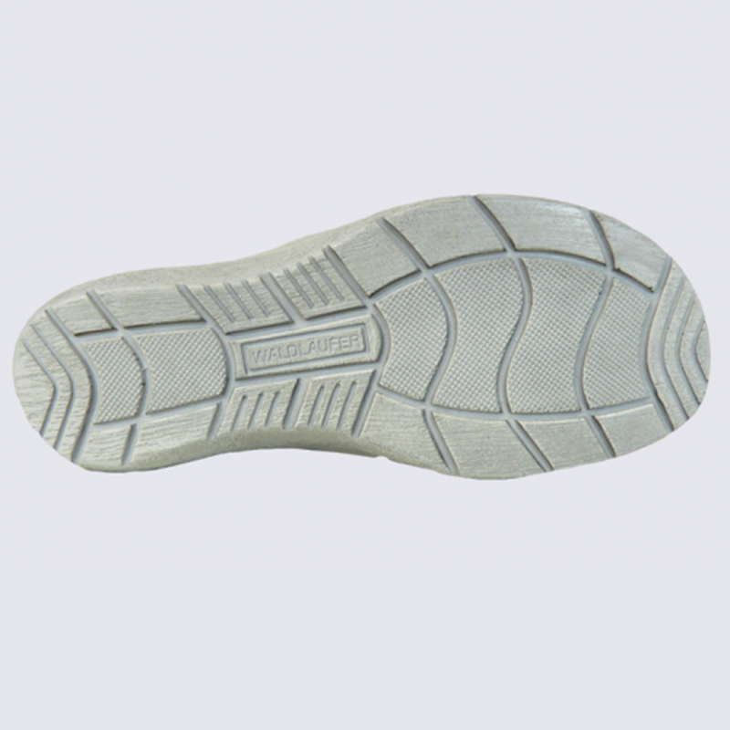 Mules Waldlaufer, mules nu-pieds femme en cuir taupe