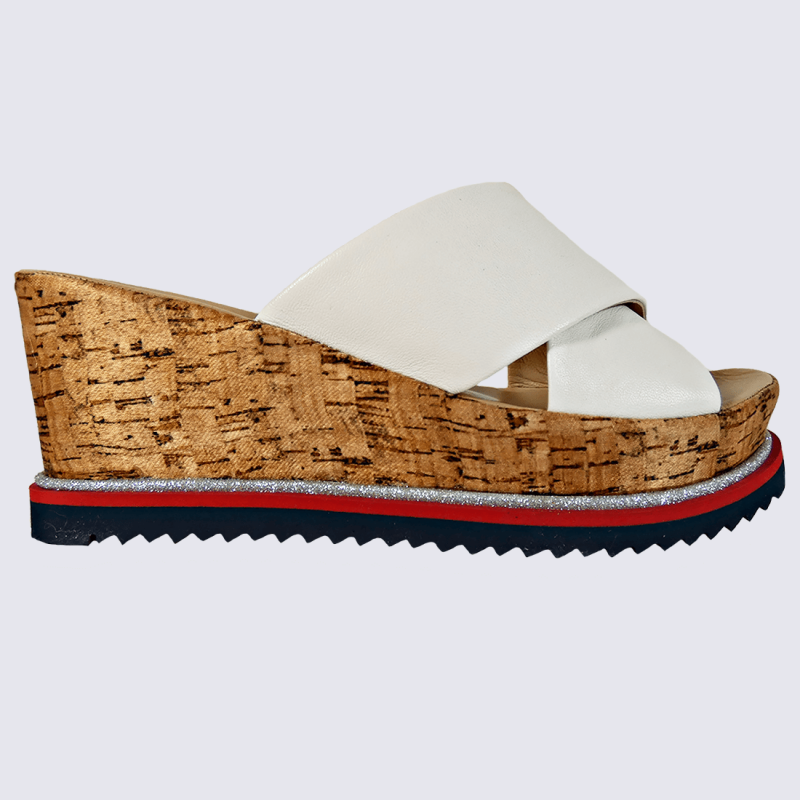 Mules compensees Ara mules compensees femme blanches Igert Chaussures Maroquinerie