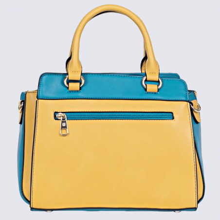 Sac à main Hexagona, sac à main tendances colorées femme jaune