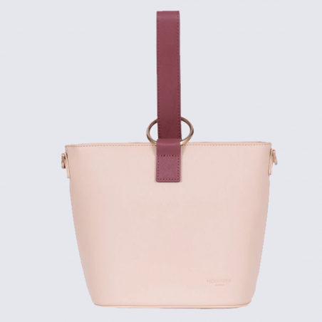 Sac à main Hexagona, sac à main tendance femme crème cassis