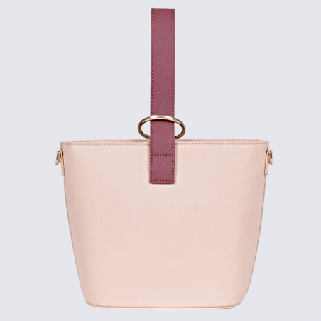 Sac à main Hexagona, sac à main tendance femme crème cassis