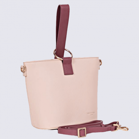 Sac à main Hexagona, sac à main tendance femme crème cassis