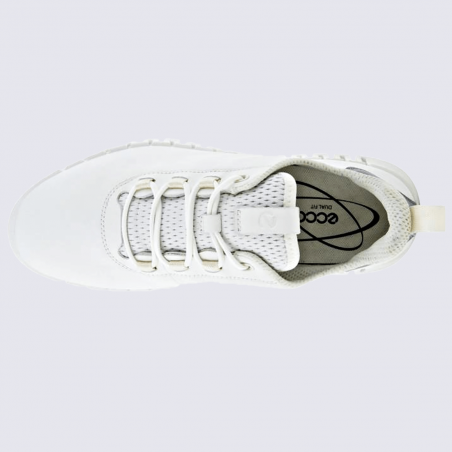 Baskets Ecco, baskets innovantes femme en cuir nubuck blanc/gris clair