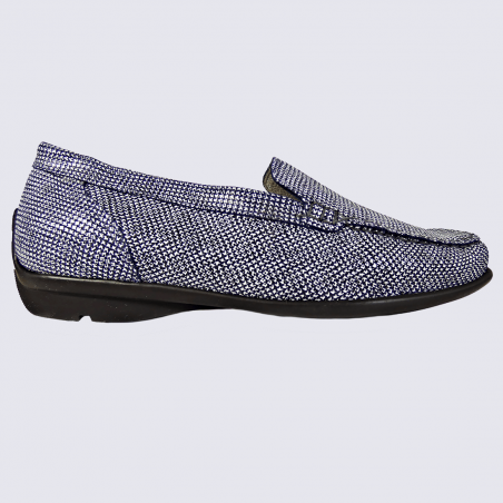 Mocassins Waldlaufer, mocassins chics et confortables femme en cuir marine