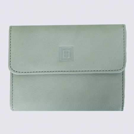 Porte monnaie Hexagona gris galet en cuir tendance Porte monnaie Hexagona gris galet en cuir tendance