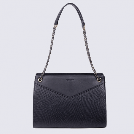 Sac porté épaule en cuir de vachette tendance Hexagona