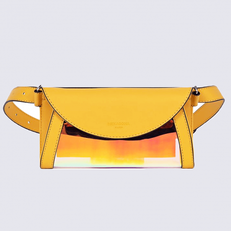 Sac Banane Hexagona, sac banane reflet arc en ciel femme jaune