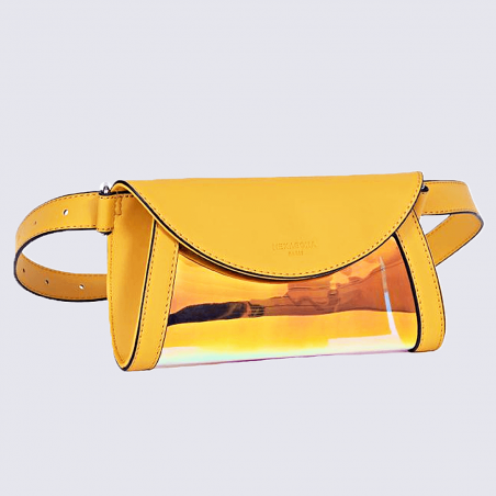 Sac Banane Hexagona, sac banane reflet arc en ciel femme jaune