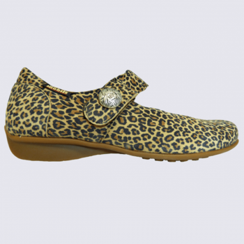 Ballerines Mobils, ballerines avec imprimé léopard femme en cuir