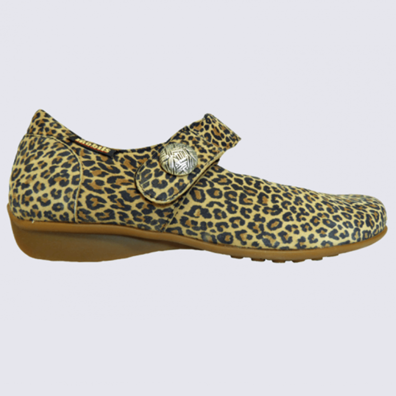 Ballerines Mobils, ballerines avec imprimé léopard femme en cuir