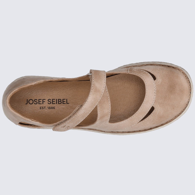 Ballerines Josef Seibel, ballerines à brides femme en cuir rose