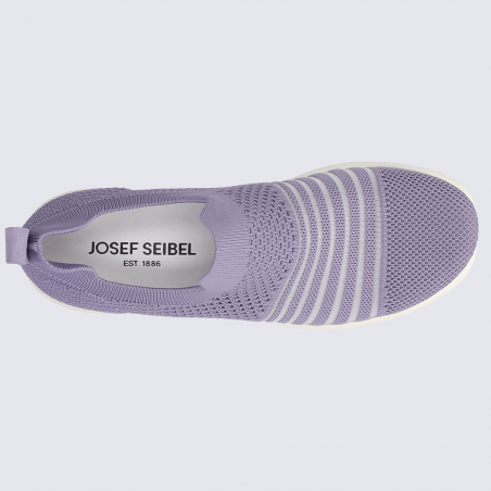 Baskets Josef Seibel, baskets tricotées femme en textile lilas